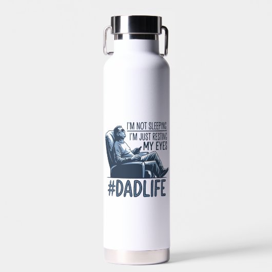Pap rust ogen grappig citaat cadeau waterfles (Voorkant)