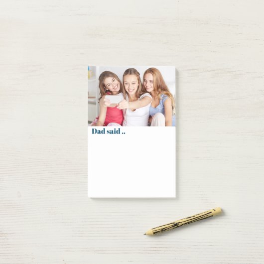 Pap Said Fun Custom Foto Post-it® Notes (Op bureau)