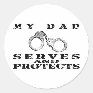 Pap Serves Beschermt - Pet Ronde Sticker