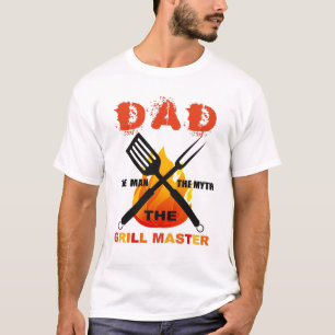 Pap Shirt, het Man de mythe de grill meester T-shirt