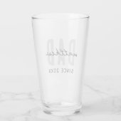 Pap Sinds 20XX Modern Eenvoudig Preppy Glas (Achterkant)
