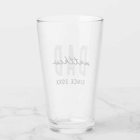 Pap Sinds 20XX Modern Eenvoudig Preppy Glas (Achterkant)