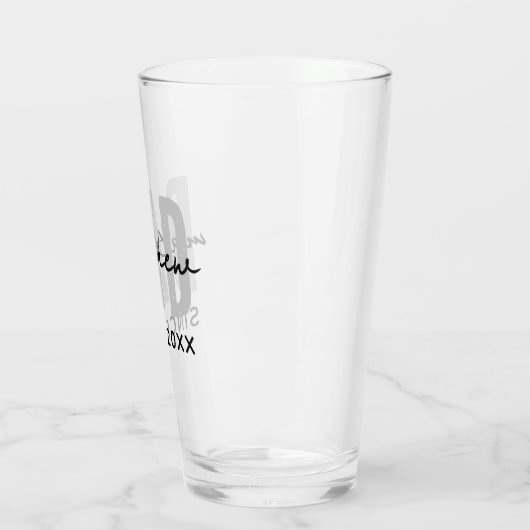 Pap Sinds 20XX Modern Eenvoudig Preppy Glas (Links)