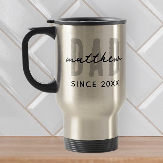 Pap Sinds 20XX Modern Eenvoudig Preppy Reisbeker