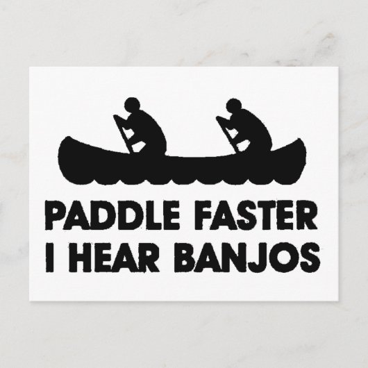 Pap sneller ik hoor Banjo's Briefkaart (Voorkant)