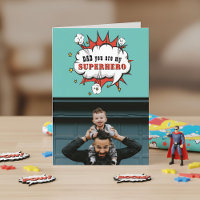 Pap Superheld Cartoon Speech Bubble Fathers day Ca