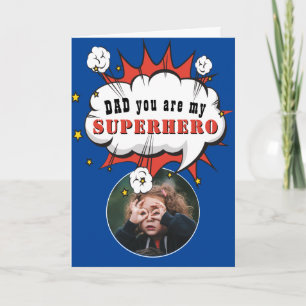 Pap Superheld Cartoon Speech Bubble Fathers day Kaart