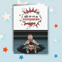 Pap Superheld Cartoon Speech Bubble Fathers day