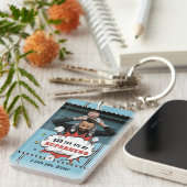 Pap Superheld Comic Speech Bubble Foto  Sleutelhanger (Voorkant Rechts)