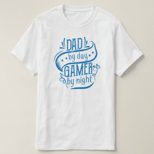 Pap tegen Dag Gamer tegen Nachtverjaardag of Vader T-shirt (Design voorkant)