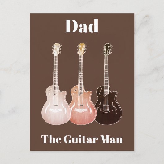 Pap The Guitar Man Quote Feestdagenkaart (Voorkant)