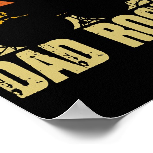 Pap Vaderdag Drum Kit Drums Music Funny Idee Poster (Hoek)