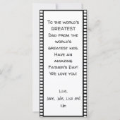 Pap Vaderdag Film Vier Foto Collage Kaart (Achterkant)