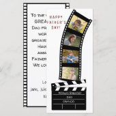 Pap Vaderdag Film Vier Foto Collage Kaart (Voorkant / Achterkant)