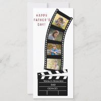 Pap Vaderdag Film Vier Foto Collage Kaart