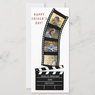 Pap Vaderdag Film Vier Foto Collage Kaart