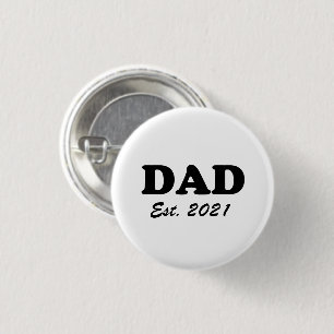 Pap, Vaderdag-knop Aangepaste datum Ronde Button 3,2 Cm