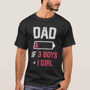 Pap van 3 en 1 lage batterij Vaderdag T-shirt