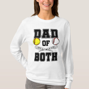 Pap van beide vaders van balletjes Funny Baseball T-shirt