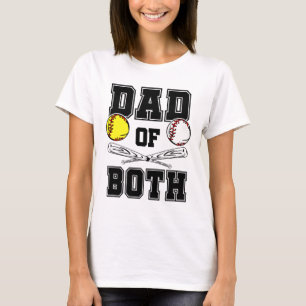 Pap van beide vaders van balletjes Funny Baseball T-shirt