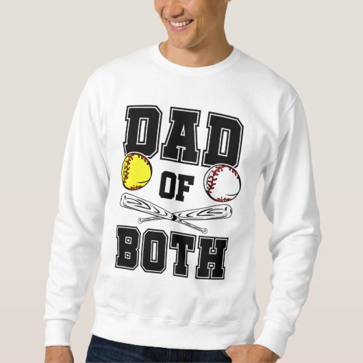 Pap van beide vaders van balletjes Funny Baseball Trui (Voorkant)