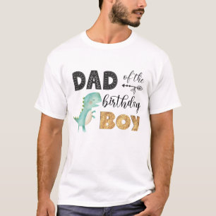 Pap van de Birthday Boy Dinosaur T-Shirt