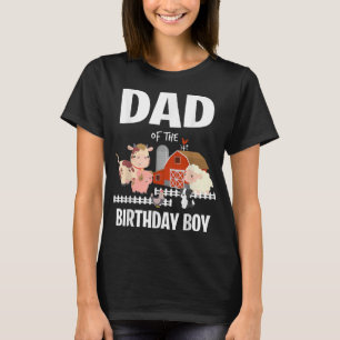 Pap van de Birthday Boy Funny Boerderij Animal Far T-shirt