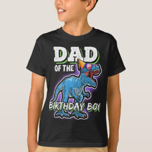 Pap van de Birthday Boy Matching Family Dinosaur B T-shirt