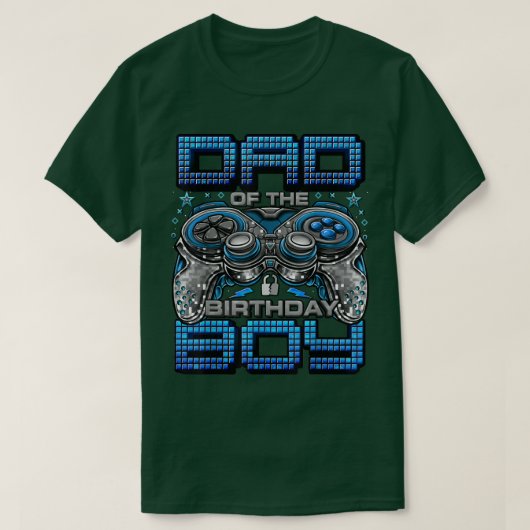 Pap van de Birthday Boy Video Gamer Birthday Party T-shirt (Design voorkant)