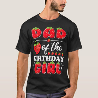 Pap van de Birthday Girl Cute Strawberry Birthday T-shirt