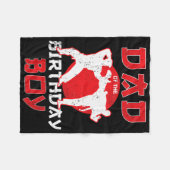 Pap van de Birthday Karate Taekwondo Boy Martial A Fleece Deken (Voorkant (Horizontaal))