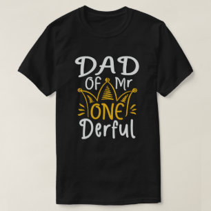 Pap van de heer Onederful 1st Birthday Party Match T-shirt