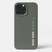 Pap van de moderne Rad Funny Vader Moss Green iPhone Hoesje (Achterkant)