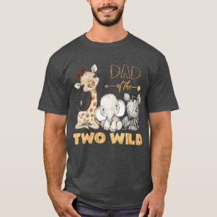 Pap van de twee Wilde Safari Birthday T-Shirt