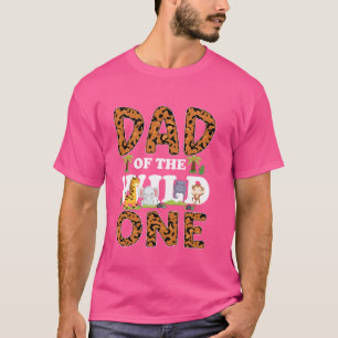 Pap van de Wild One Birthday Zoo thema Safari Jung T-shirt