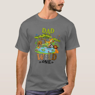 Pap van de wilde dierentuin Birthday Woodland T-shirt