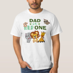 Pap van de Wilde Eén Oerwoud Safari 1ste verjaarda T-shirt