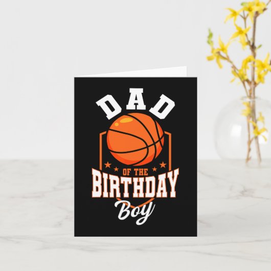 Pap van het Birthday Boy Basketball Theme Bday Par Kaart (Gele Bloem)