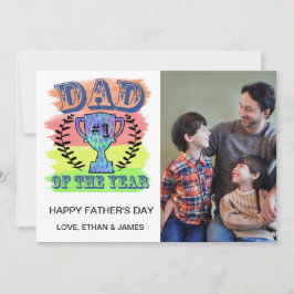 Pap van het Jaar -Vaderdag Fotokaart Kaart