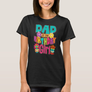 Pap van het verjaardagsmeisje Luau matching famili T-shirt