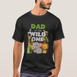 Pap van het wilde dierentuin Birthday Safari Oerwo T-shirt