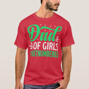 Pap van meisjes met een grote paddenstoel t-shirt