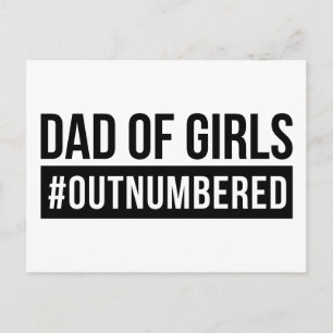 Pap van meisjes #Outnumed Briefkaart
