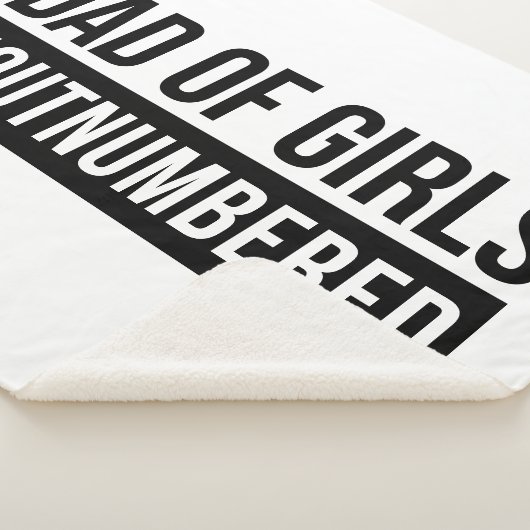 Pap van meisjes #Outnumed Sherpa Deken (3/4)