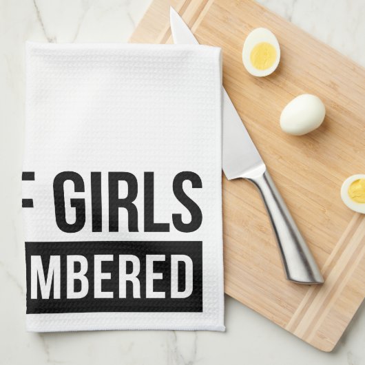 Pap van meisjes #Outnumed Theedoek (Quarter Fold)