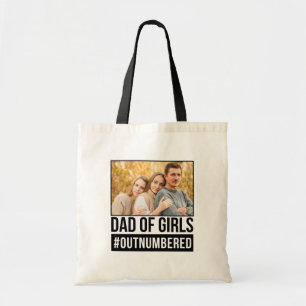 Pap van meisjes #Outnumed Tote Bag