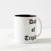 Pap van Triplets Tweekleurige Koffiemok (Voorkant rechts)