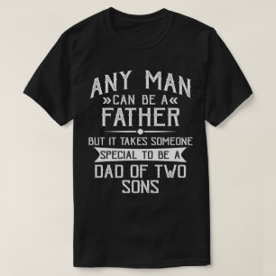 Pap van twee Sons Vaderdag Gift voor pap T-shirt