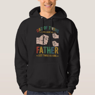 Pap van tweelingen als een normale vader twee keer hoodie