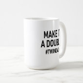 Pap van Twins Mok, pap van Twins Gifts, dubbel pap Koffiemok (Voorkant rechts)